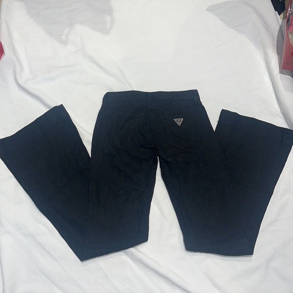 New Guess Brittney Low Rise Pants Linen Wide Leg 00 23 XS - Picture 2 of 8